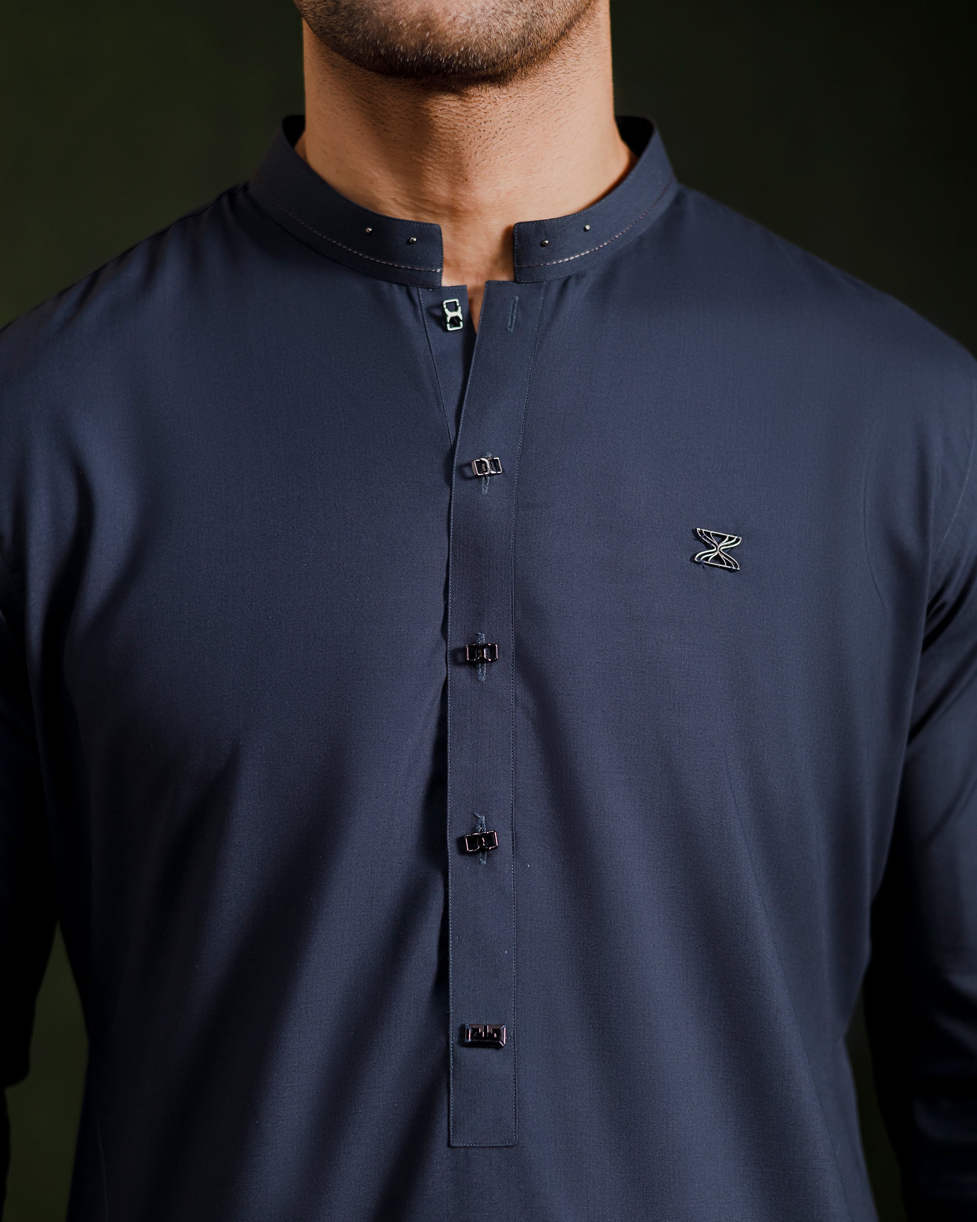 Grey designer wear kameez shalwaar