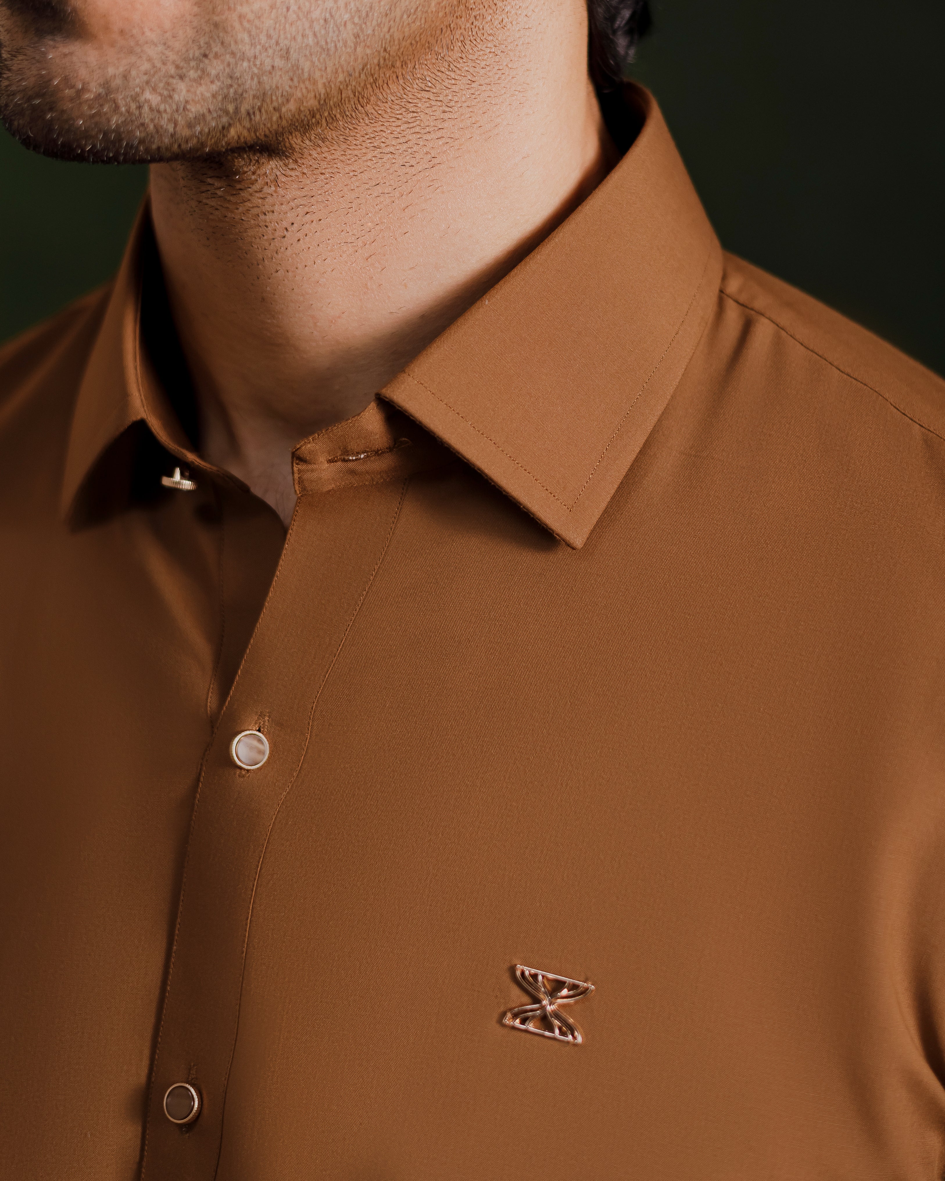 Amber brown signature kameez shalwaar