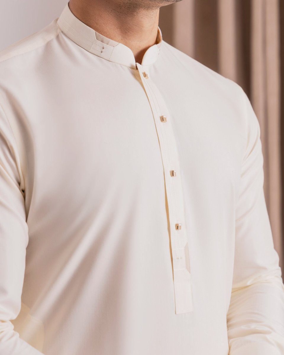 Designer Cream Kameez Shalwar - Cotidieready to wear