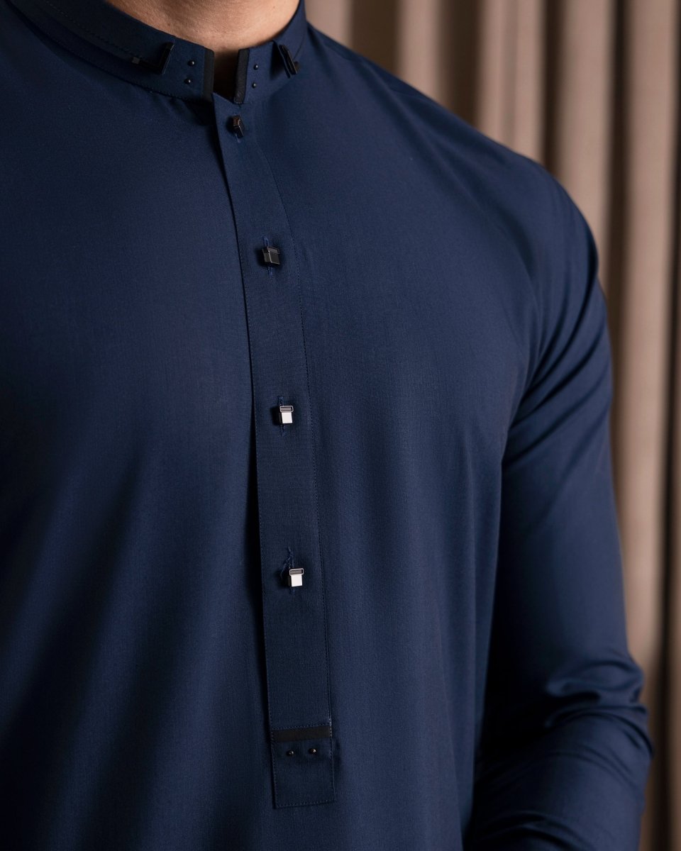 Designer Navy Blue Kameez Shalwar - Cotidieready to wear