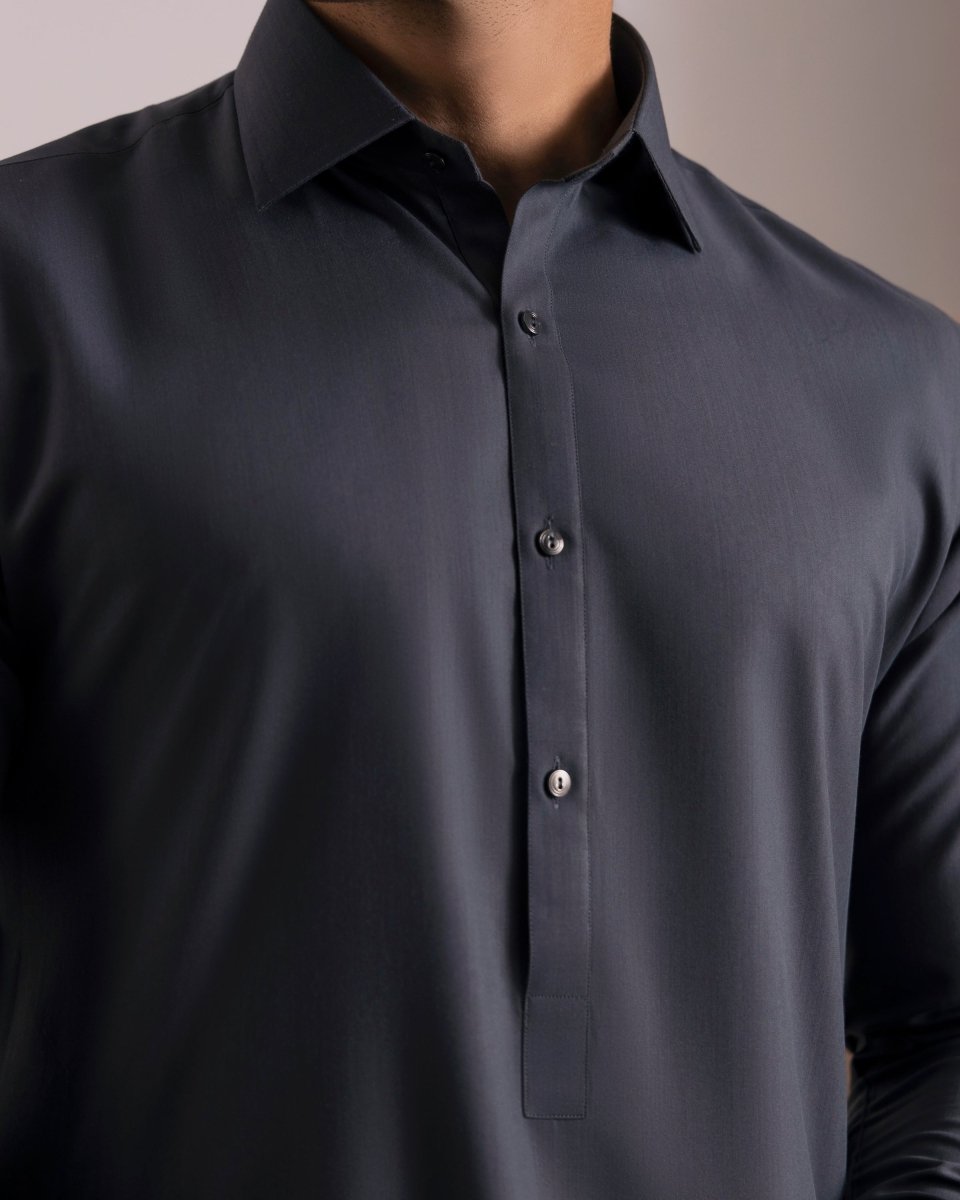 Grey Kameez Shalwar RE’25 - Cotidieready to wear