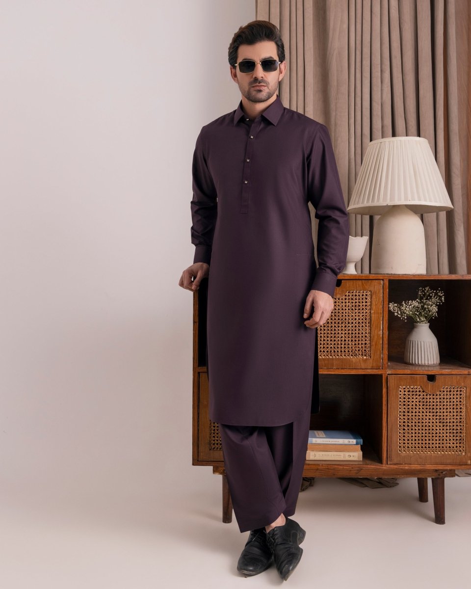 Maroon Kameez Shalwar RE’25 - Cotidieready to wear