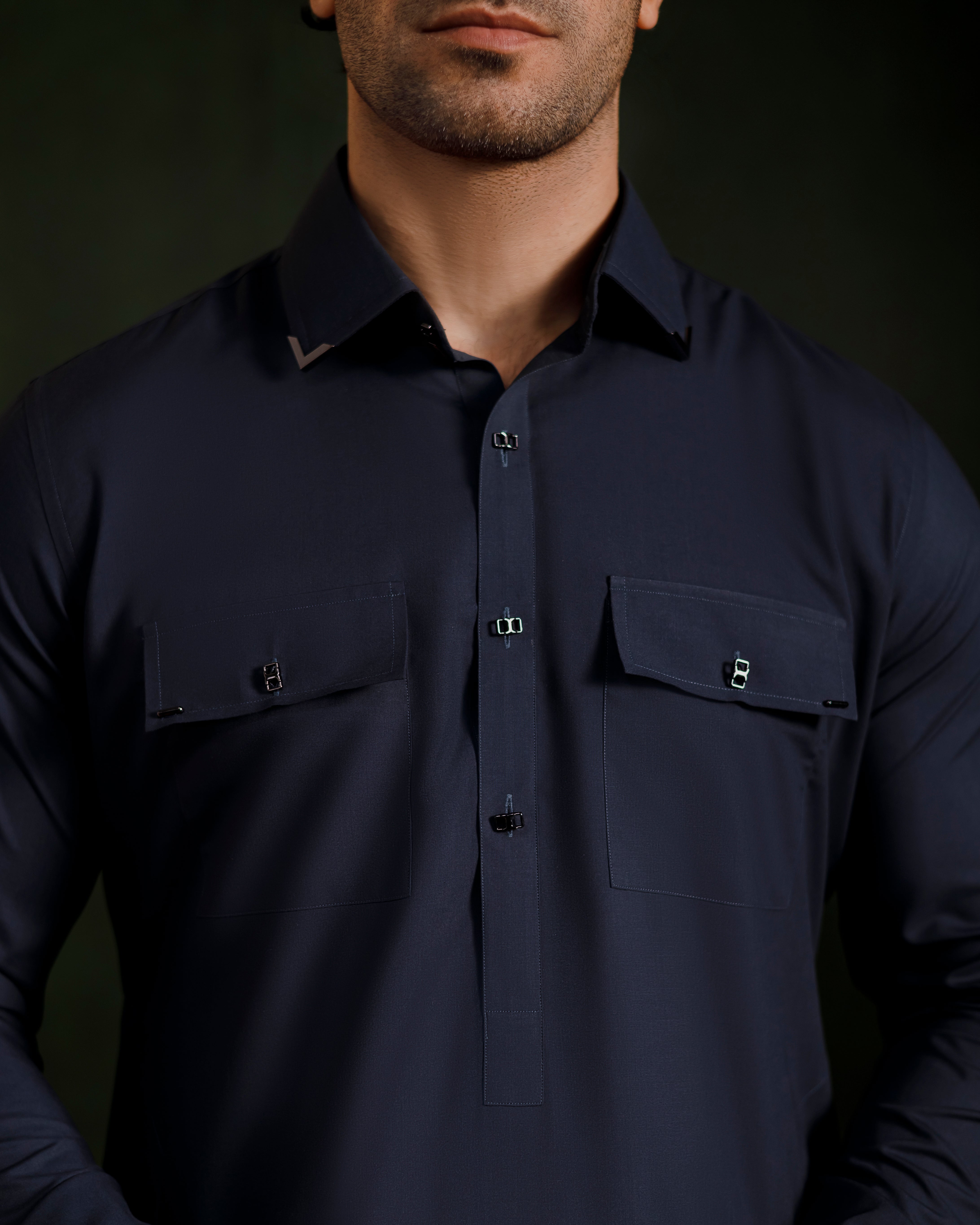 Grey Designer wear kameez shalwaar