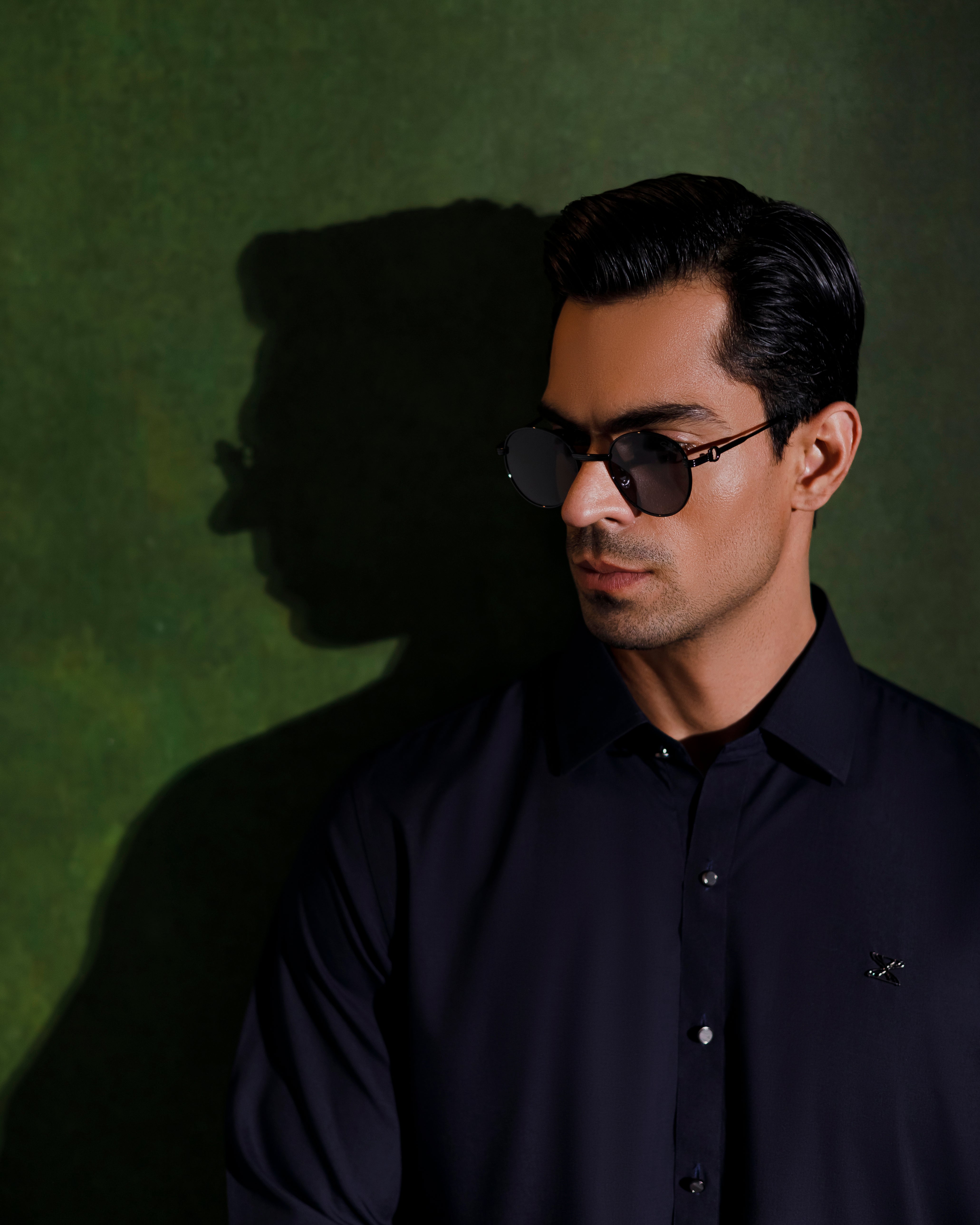 Navy blue signature kameez shalwaar