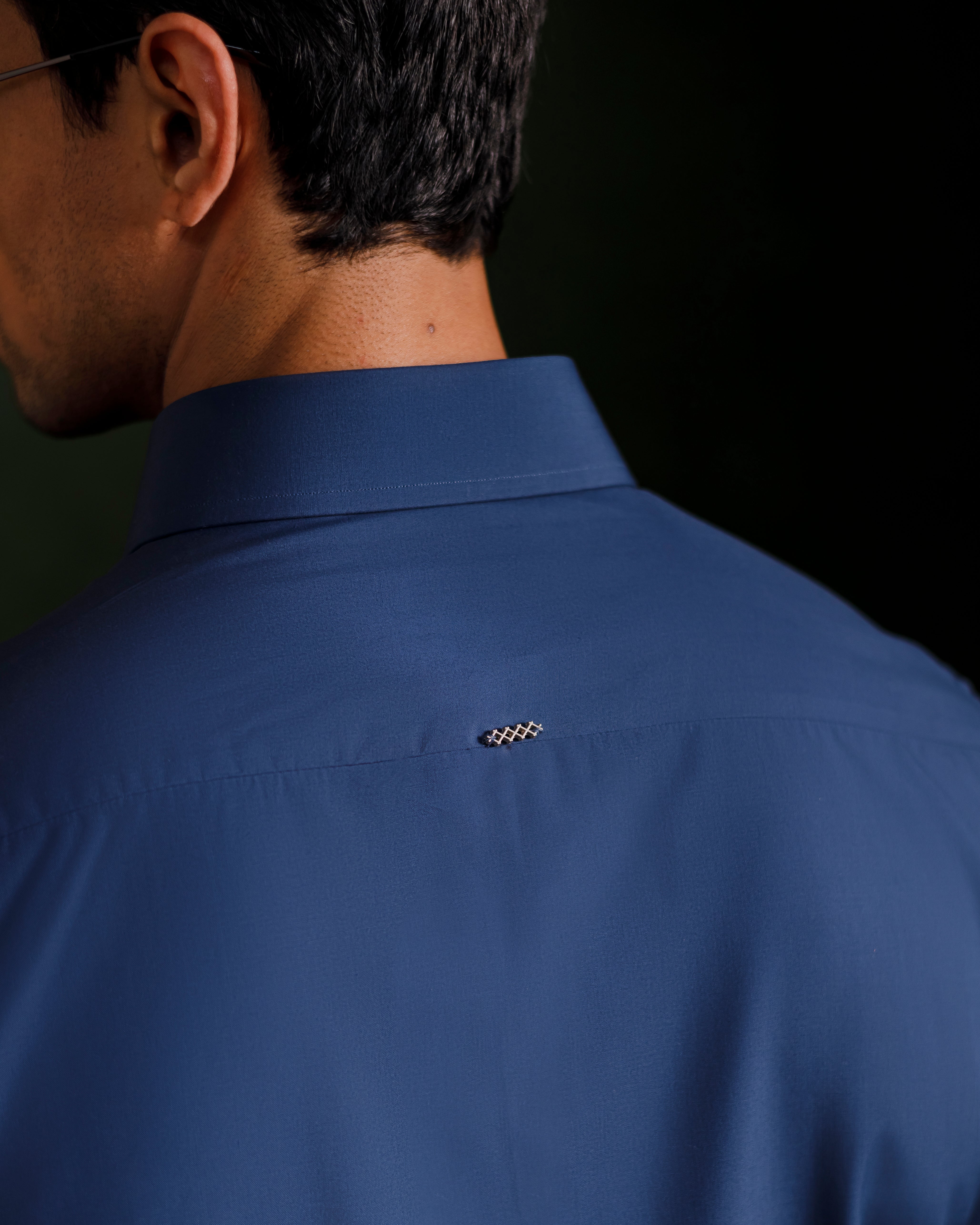 Indigo blue signature kameez shalwaar