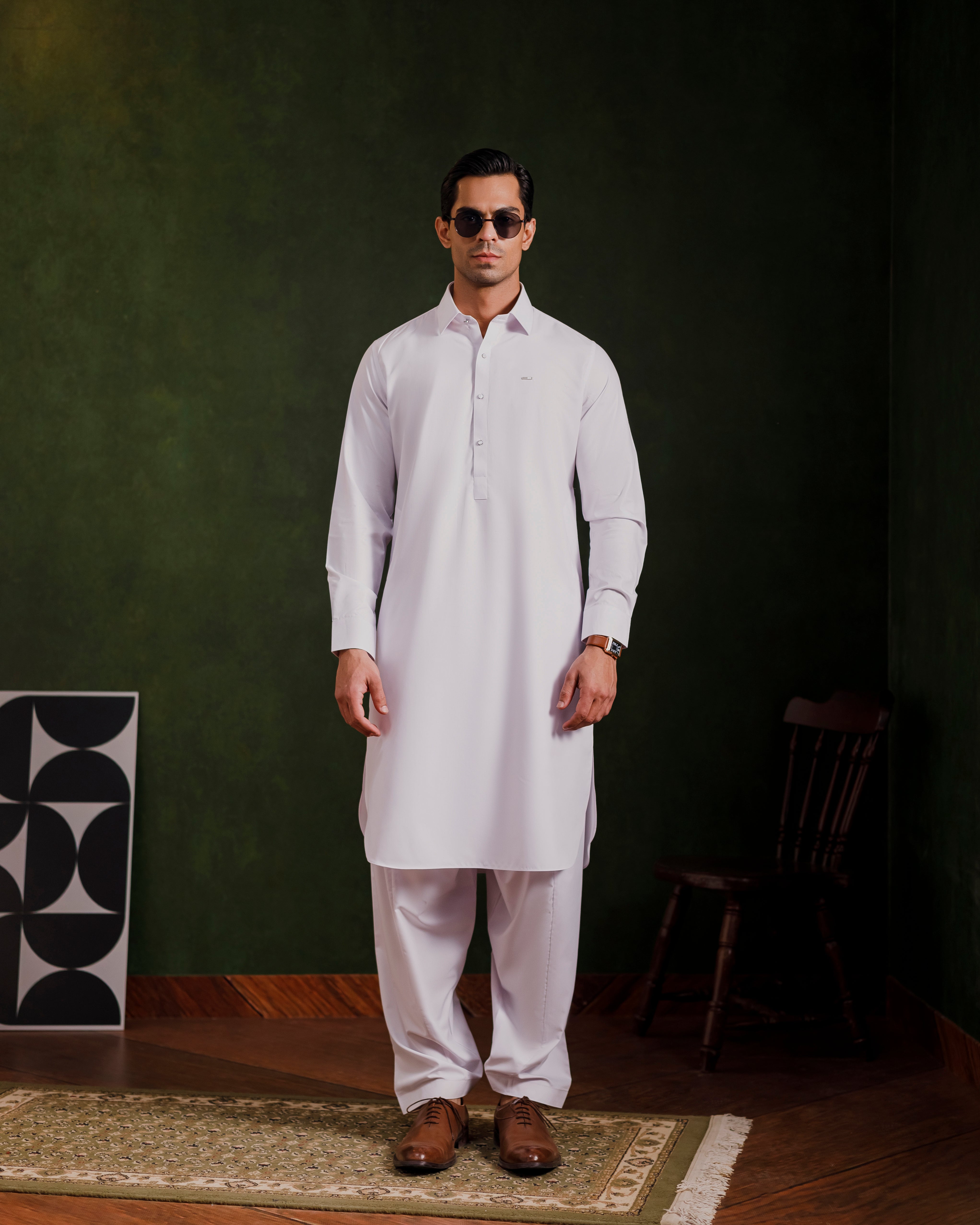Pure White Boski kameez shalwaar