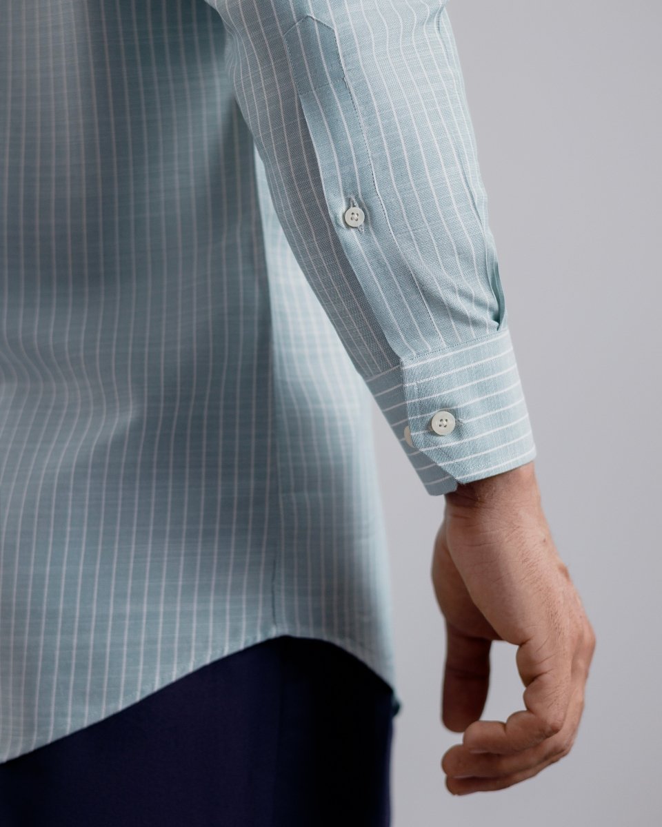 Aqua pinstripes - Cotidie
