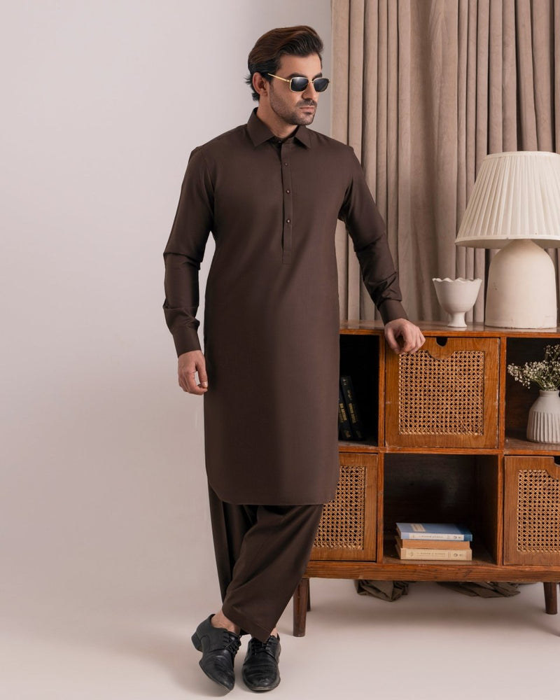 
                  
                    Brown Kameez Shalwar RE’25 - Cotidieready to wear
                  
                