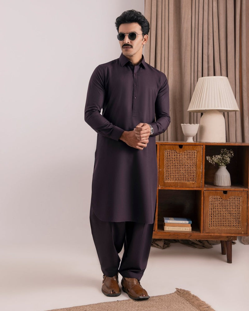 
                  
                    Burgundy Kameez Shalwar RE’25 - Cotidieready to wear
                  
                