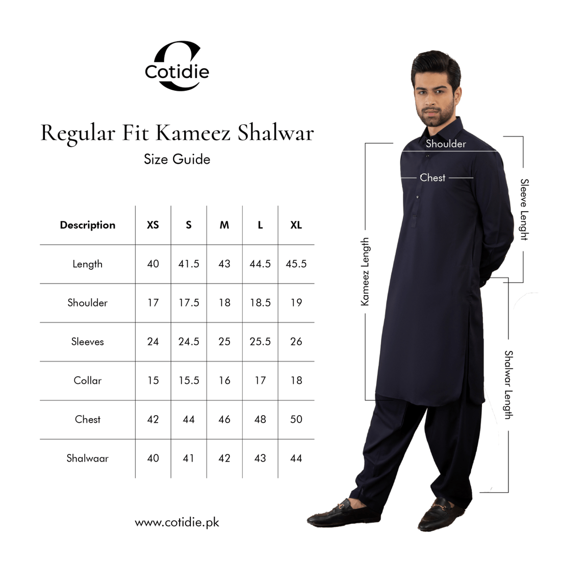 Chambray cotton kameez shalwaar - Cotidieready to wear