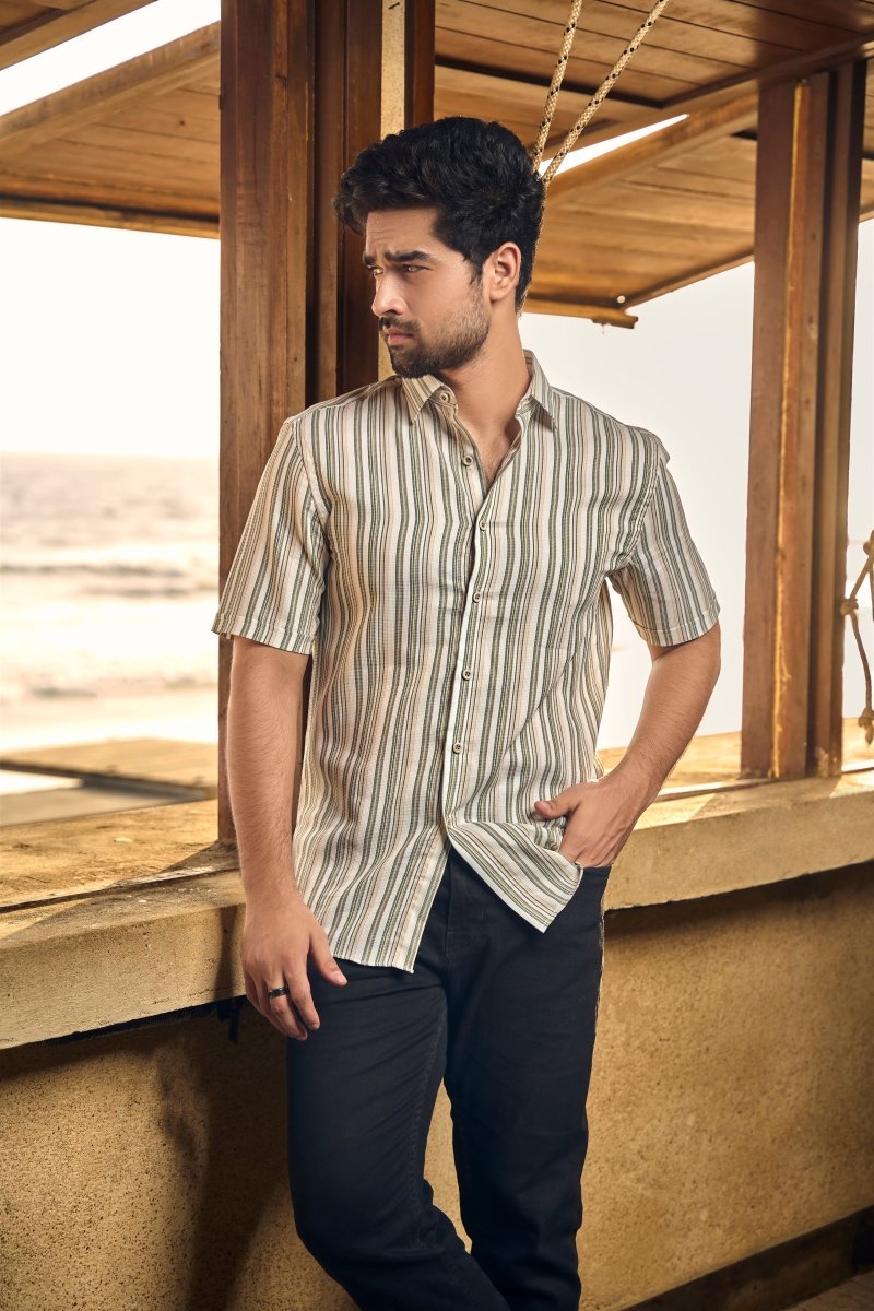 Coastal Stripes Summer Shirt - Cotidie