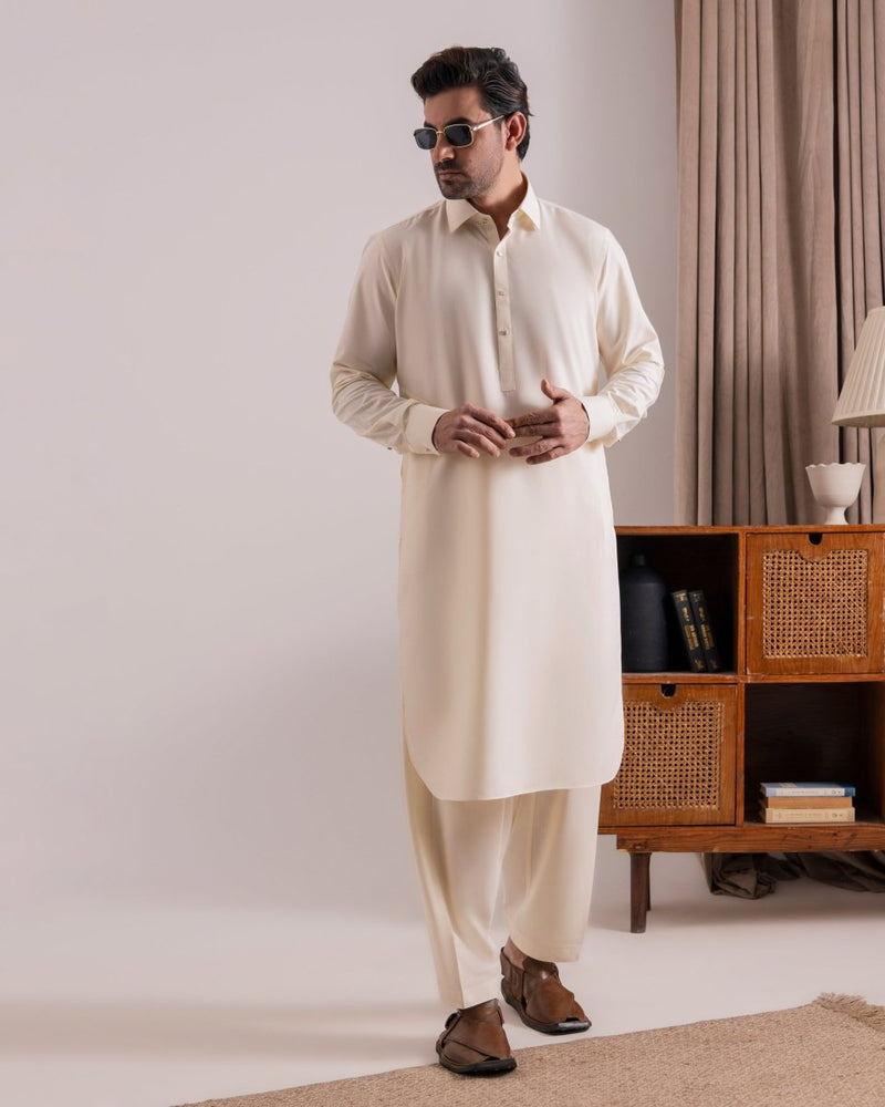 
                  
                    Cream Kameez Shalwar RE’25 - Cotidieready to wear
                  
                