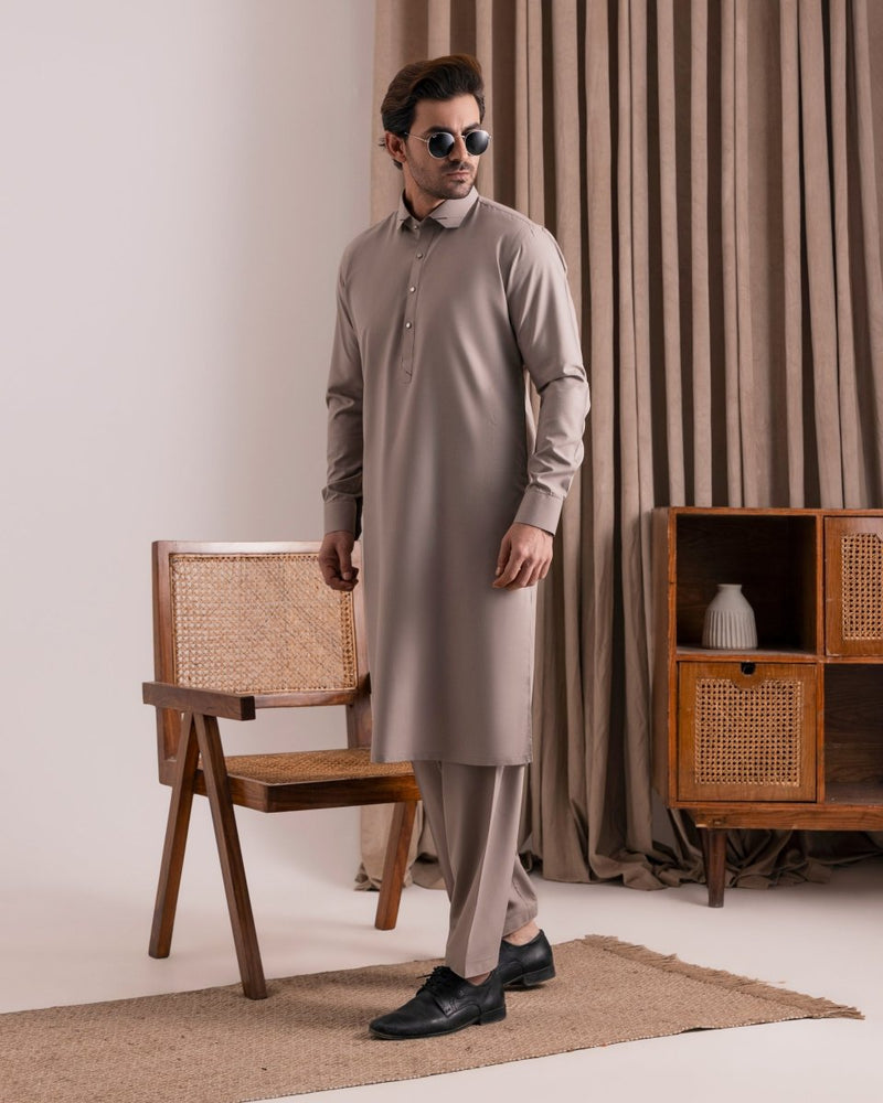 
                  
                    Designer Beige Kameez Shalwar - Cotidieready to wear
                  
                