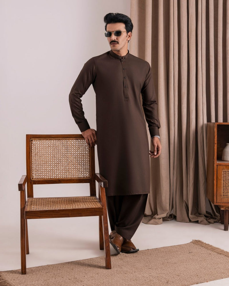
                  
                    Designer Brown Kameez Shalwar - Cotidieready to wear
                  
                