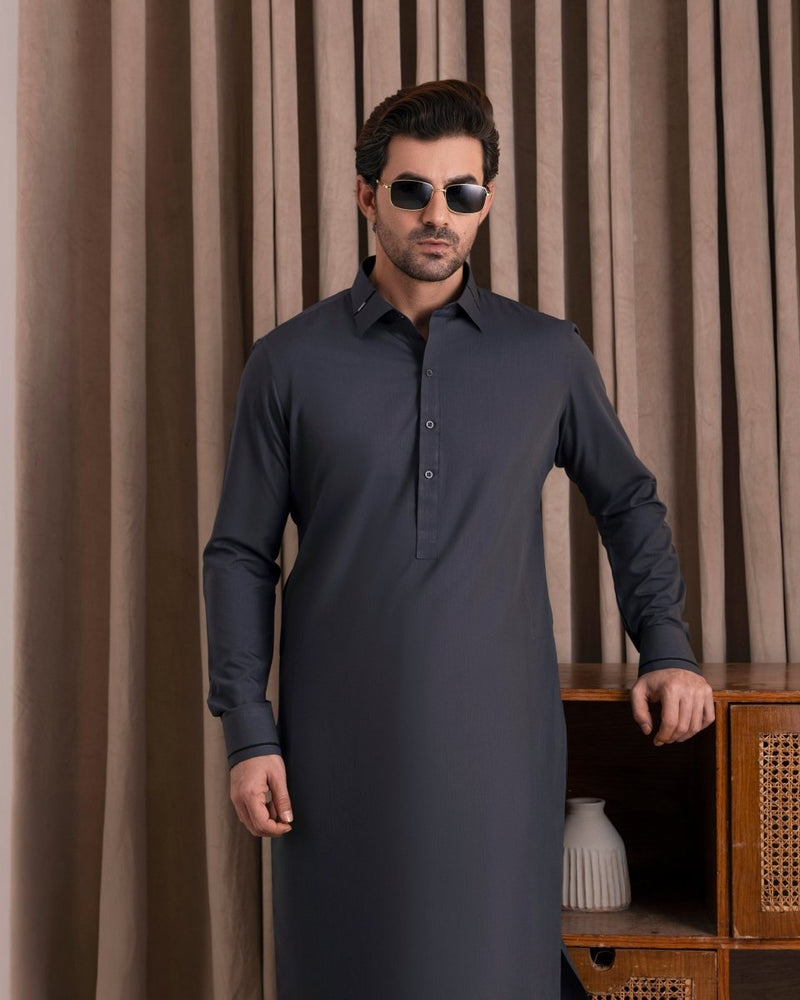 
                  
                    Designer Grey Kameez Shalwar - Cotidieready to wear
                  
                