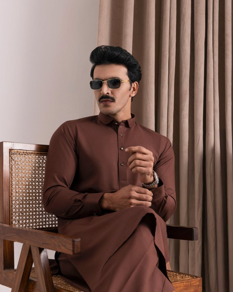 
                  
                    Designer Rust Kameez Shalwar RE’25 - Cotidieready to wear
                  
                