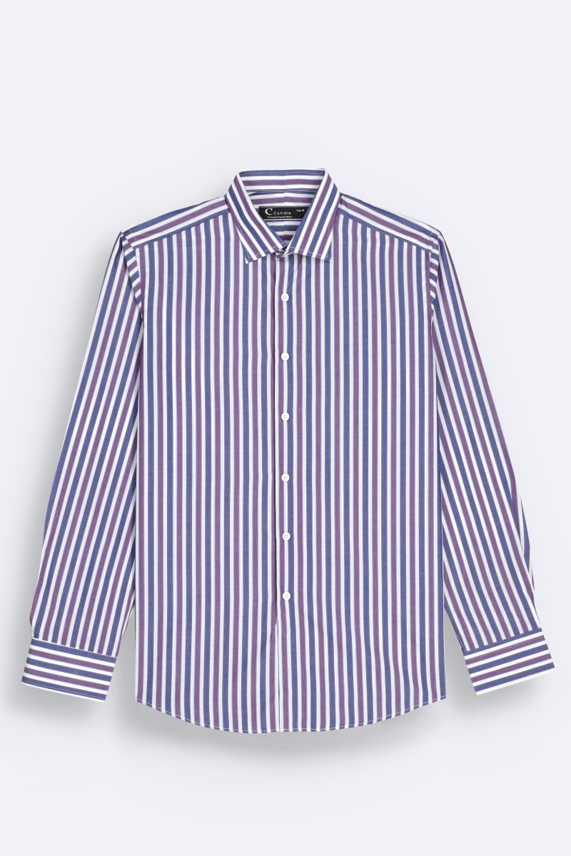 Dusty Plum Striped Shirt - Cotidie