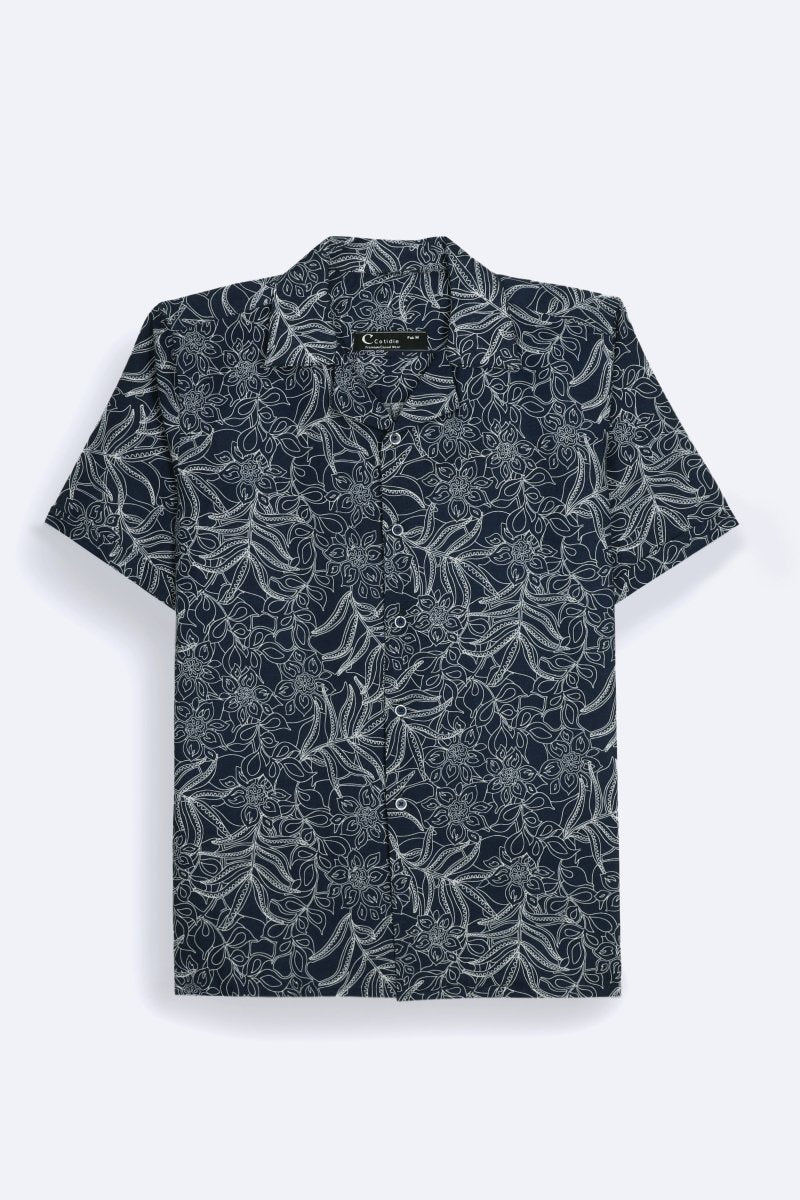 Midnight Flora Hawaiian Shirt - Cotidie