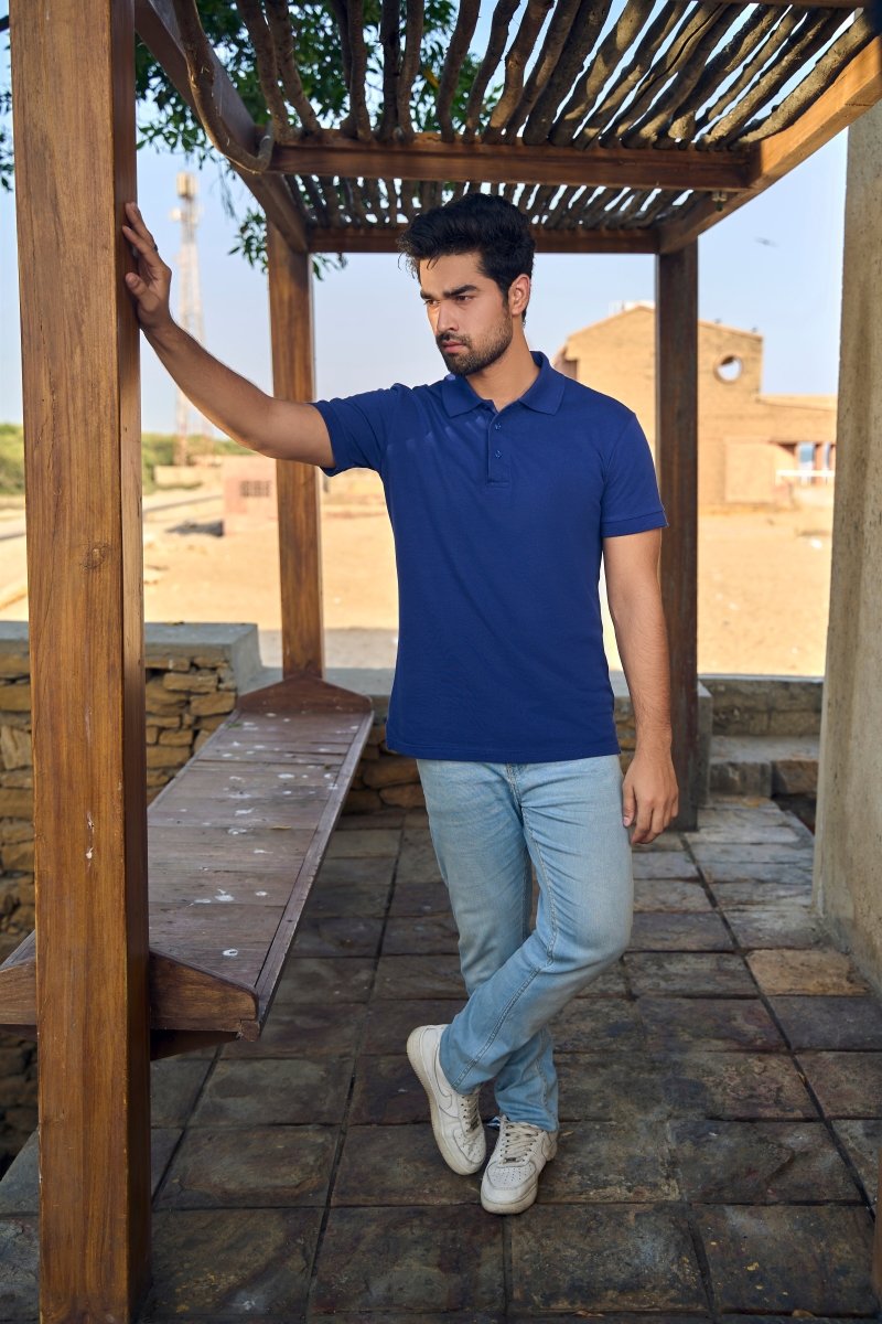 Royal Blue Polo - Cotidieready to wear