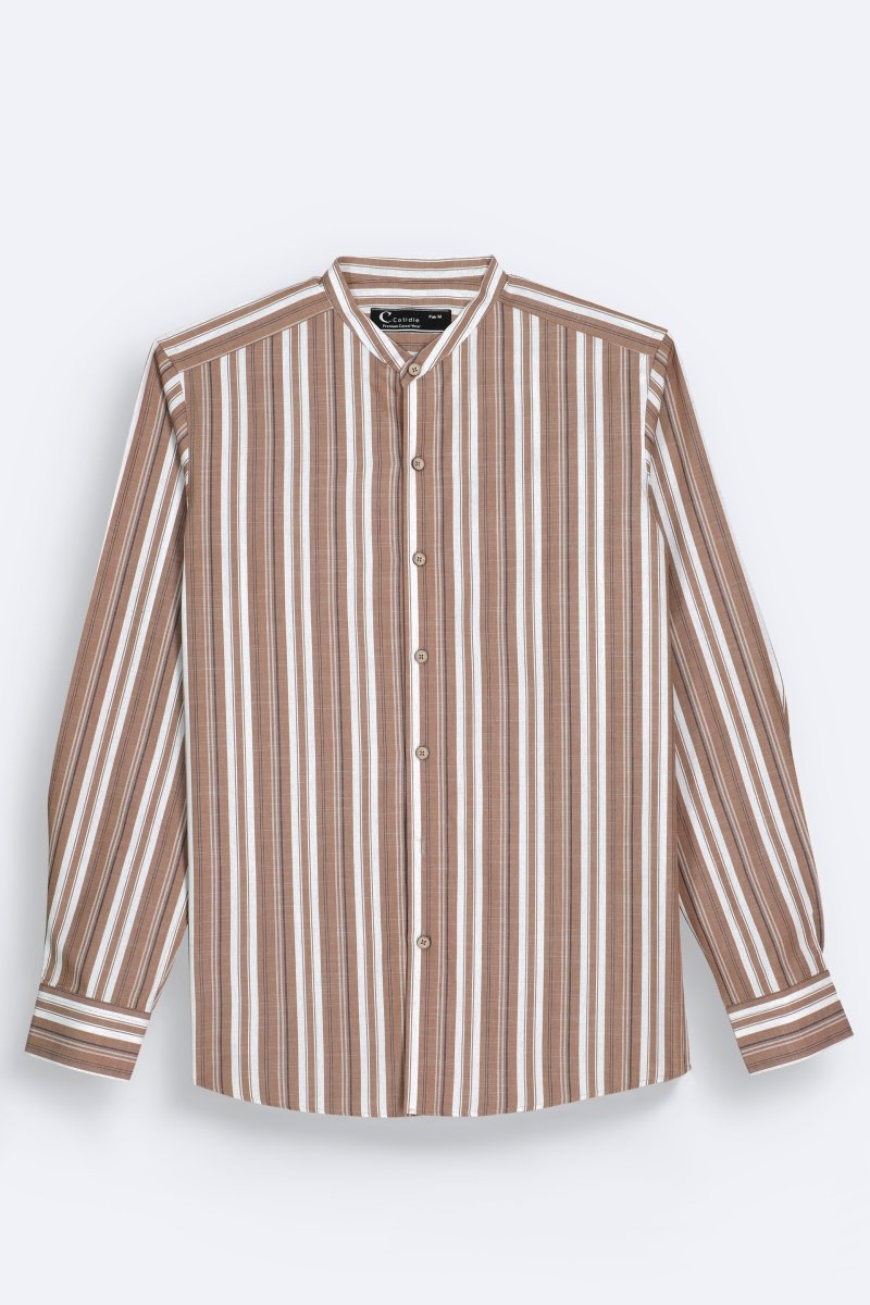 Summer Sands Striped Chambray Shirt - Cotidie