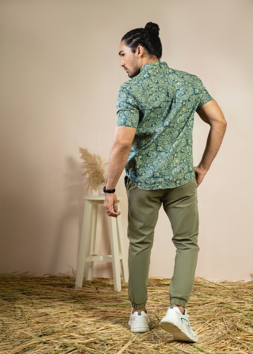 Breezy Paisley Denim Summer Shirt - Cotidie