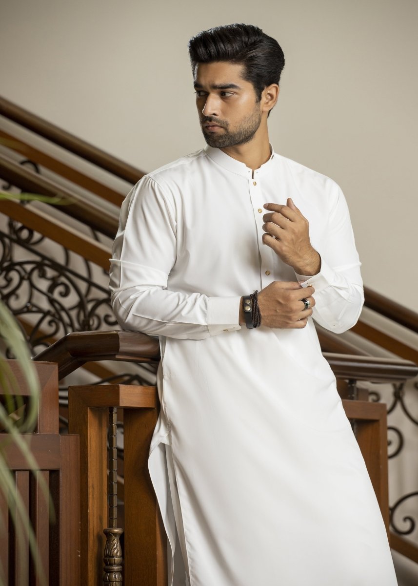 Classic White Shalwar Kameez - Cotidie