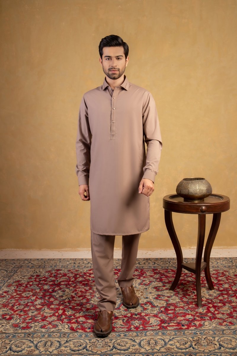 Light Brown Designer Kurta Pajama - Cotidie