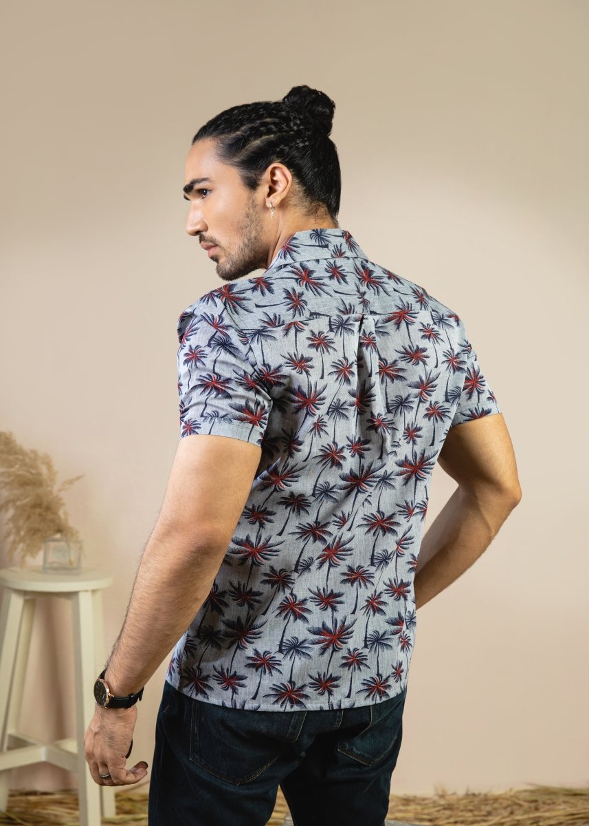 Moonlit Palms Hawaiian Shirt - Cotidie