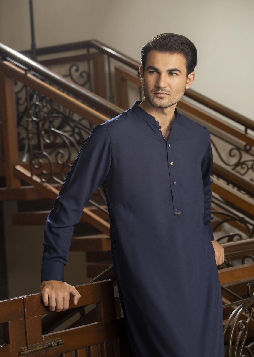 Navy Blue Shalwar Kameez - Cotidie