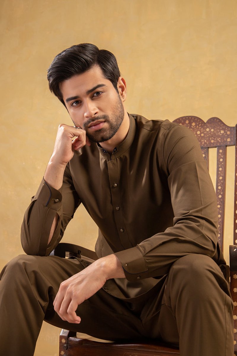 Olive Green Designer Kurta Pajama - Cotidie