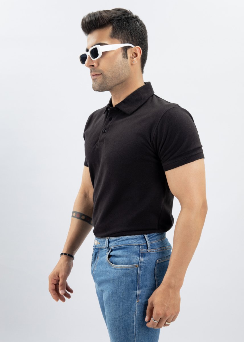 Plain Black Polo - Cotidie