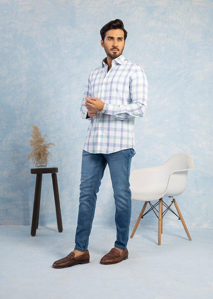 Sea Breeze Checkered Shirt - Cotidie